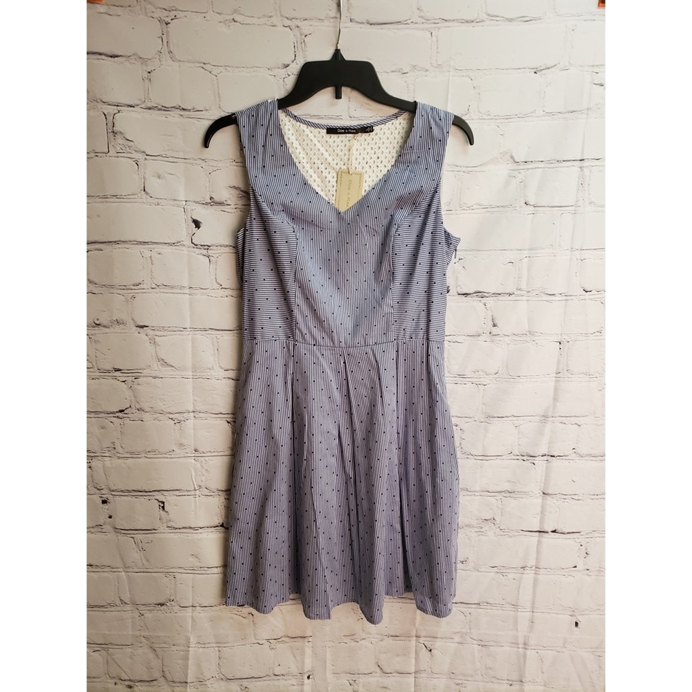 Modcloth blue and white dress NWT
